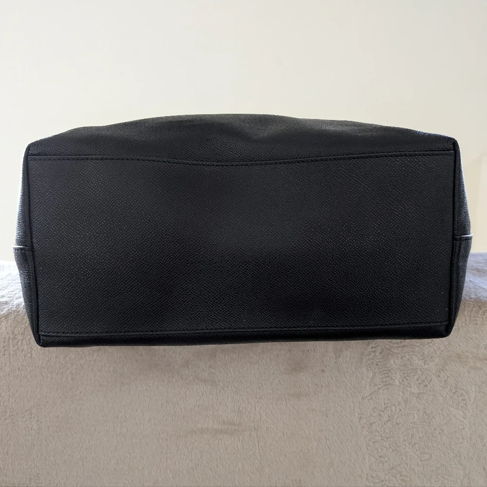 Coach City Zip Tote Black Leather Bag - Picture 4 of 15
